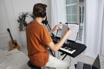 ピアノのオンラインレッスンをパソコンからZoomで行うときの設定の画像